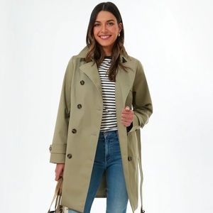 Barbour Poplar Green Short Greta Showerproof